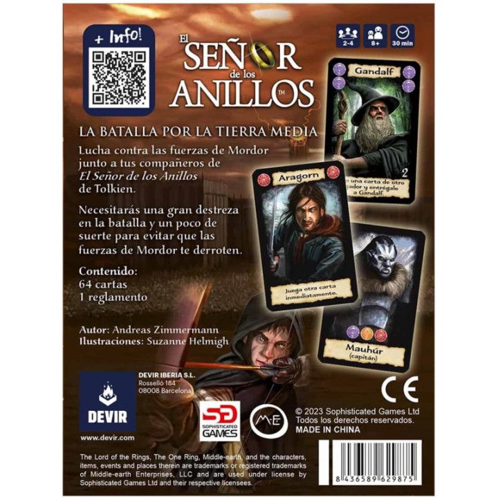 Devir El Señor de los Anillos: Batalla por la Tierra Media, juego de cartas Pocket