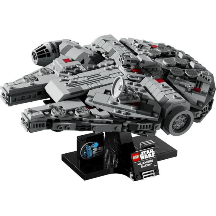 LEGO Star Wars 75375 Halcón Milenario, maqueta de exposición de 921 piezas