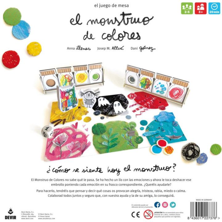 Devir El Monstruo de Colores, juego cooperativo infantil en castellano