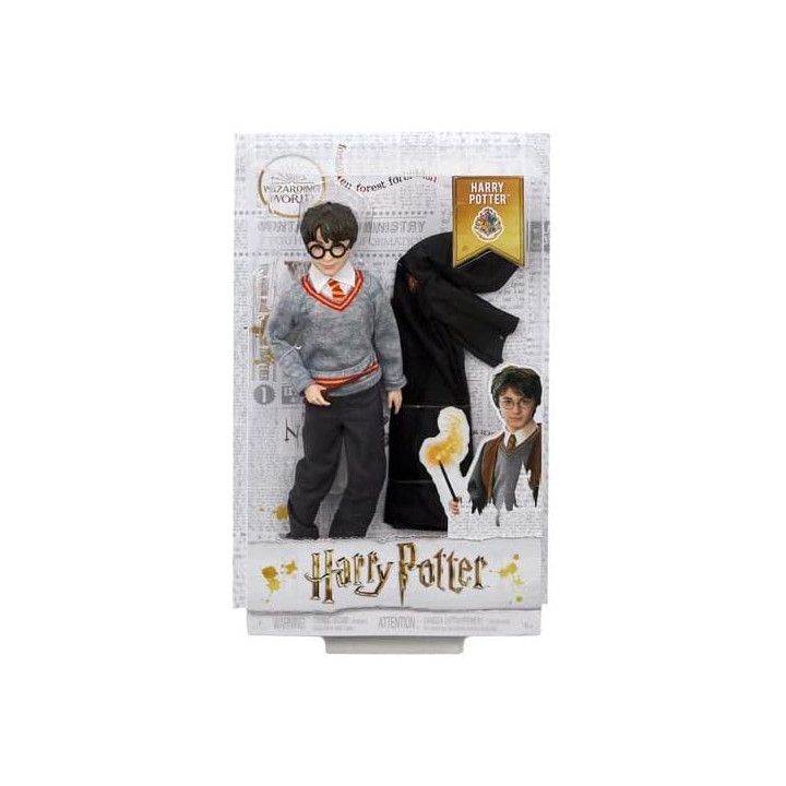 Mattel Harry Potter, muñeco con uniforme de Hogwarts y accesorios
