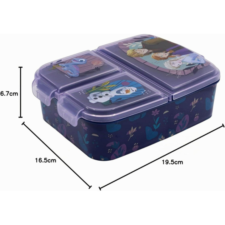 Stor Frozen, fiambrera infantil con 3 compartimentos