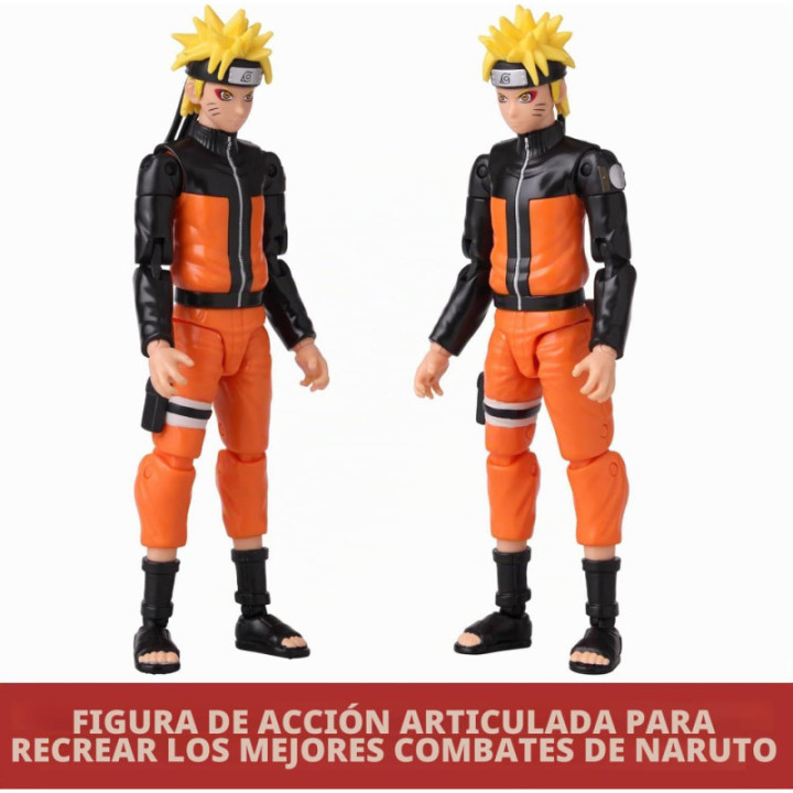 Bandai Anime Heroes Naruto Uzumaki, figura articulada de 17 cm