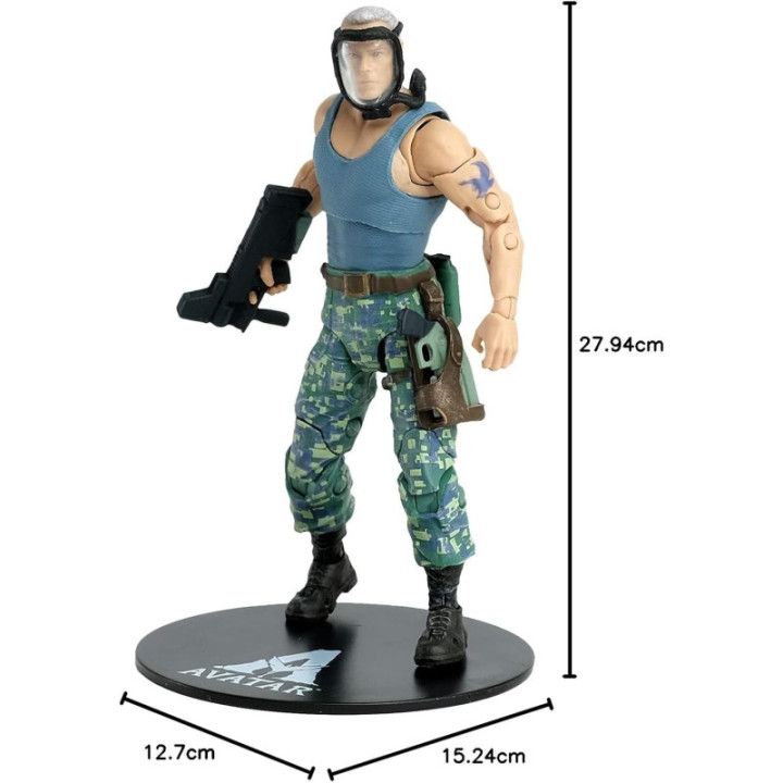 McFarlane Avatar Miles Quaritch TM16303, figura articulada de 12 cm