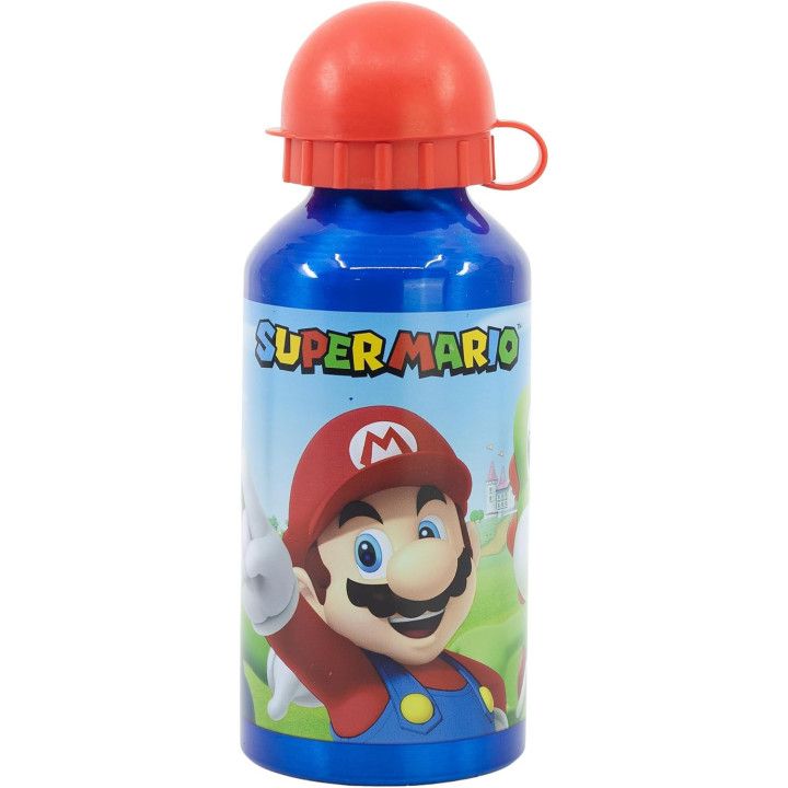 Stor Super Mario Bros, cantimplora infantil de aluminio de 400 ml