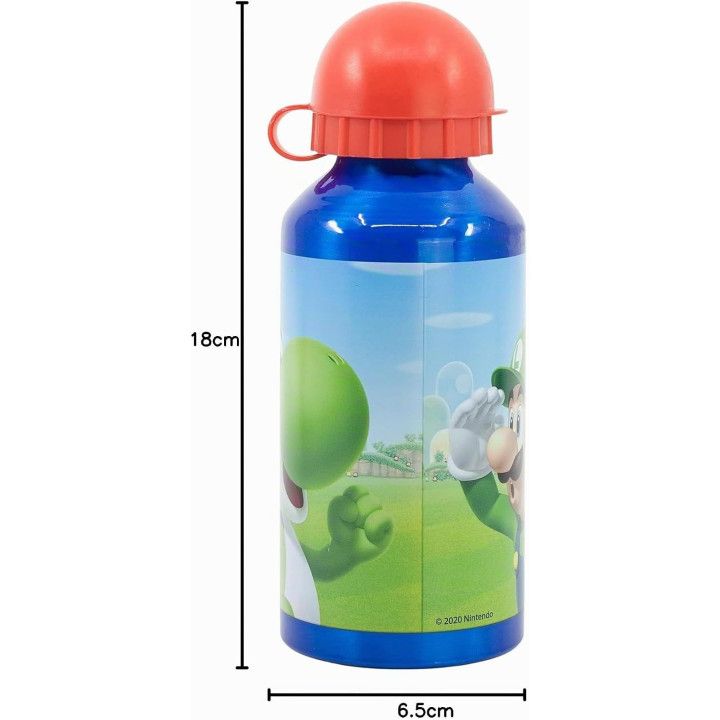 Stor Super Mario Bros, cantimplora infantil de aluminio de 400 ml