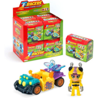T-Racers Glow Race, colección completa de 8 coches y pilotos