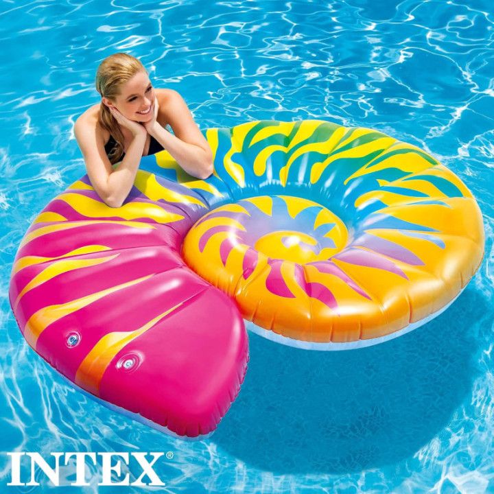 Intex 58791, colchoneta hinchable Caracola, 157 × 127 × 25 cm