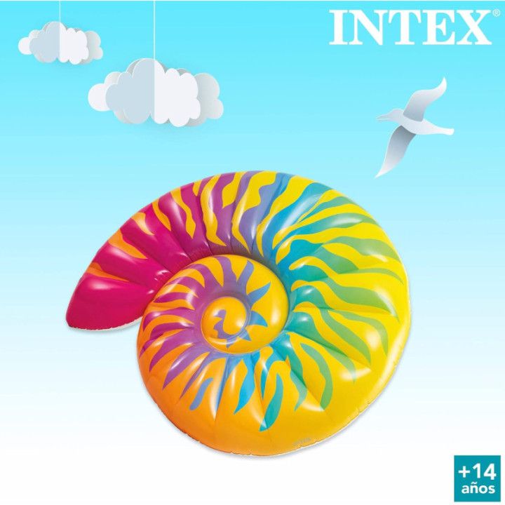 Intex 58791, colchoneta hinchable Caracola, 157 × 127 × 25 cm
