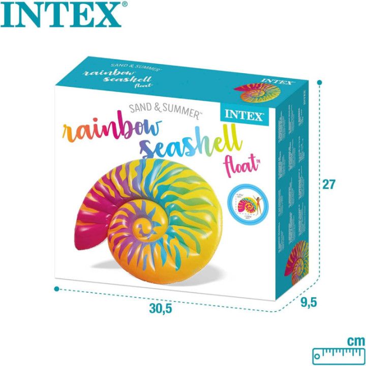 Intex 58791, colchoneta hinchable Caracola, 157 × 127 × 25 cm