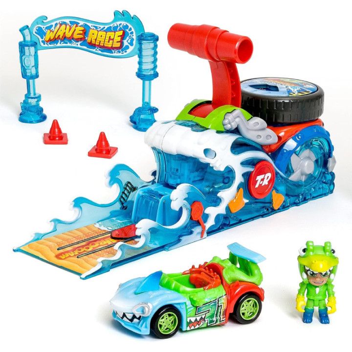 T-Racers Wave Race, lanzador interactivo con coche y piloto exclusivos