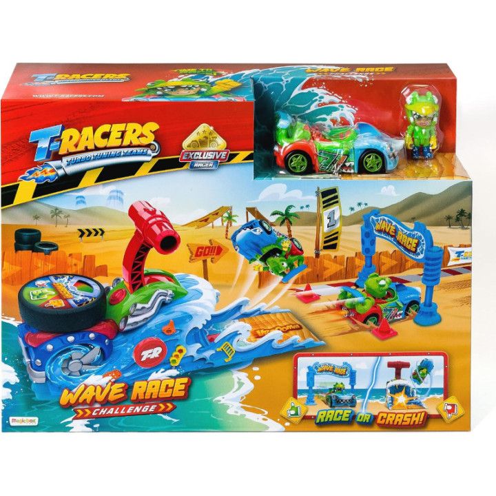 T-Racers Wave Race, lanzador interactivo con coche y piloto exclusivos