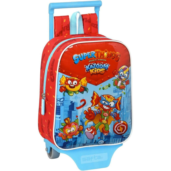 Safta Superthings Kazoom Kids, mochila de guardería con carro, 22 × 10 × 27 cm
