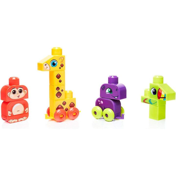 Mega Bloks Bloquefante Divertido FFG21, elefante azul con 25 bloques