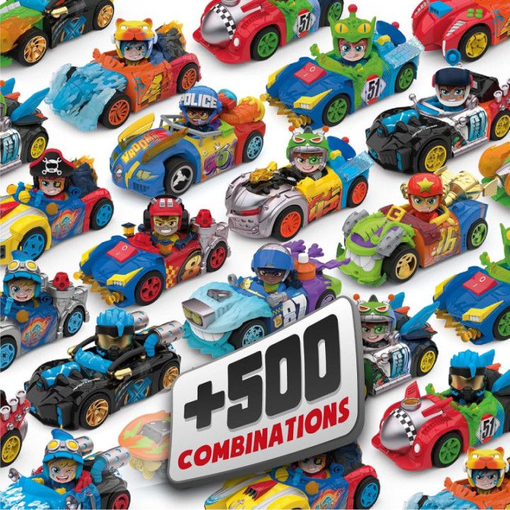 T-Racers Serie 2, colección completa de 8 coches y pilotos