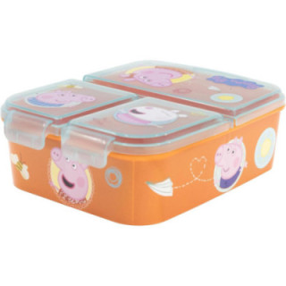 Stor Peppa Pig Core, fiambrera infantil con 3 compartimentos