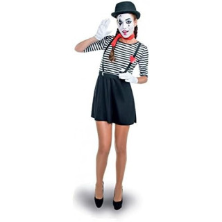 Disfraz de mimo para mujer, talla M/L