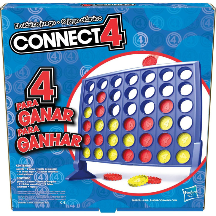 Hasbro Gaming Conecta 4 clásico, juego de estrategia para 2 jugadores