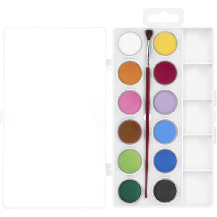 Jovi estuche de 12 acuarelas de 22 mm con pincel