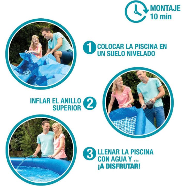 Intex Easy Set 55236, piscina hinchable de 244 × 61 cm y 1942 litros