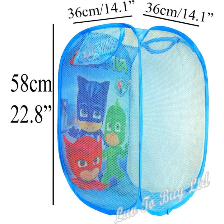 Arditex PJ Masks, cesta plegable azul de 36 × 36 × 58 cm