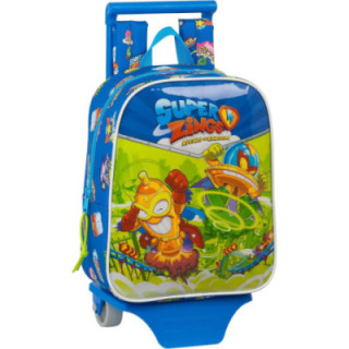 Safta Superzings Serie 5, mochila azul con carro extraíble, 22 × 28 × 10 cm