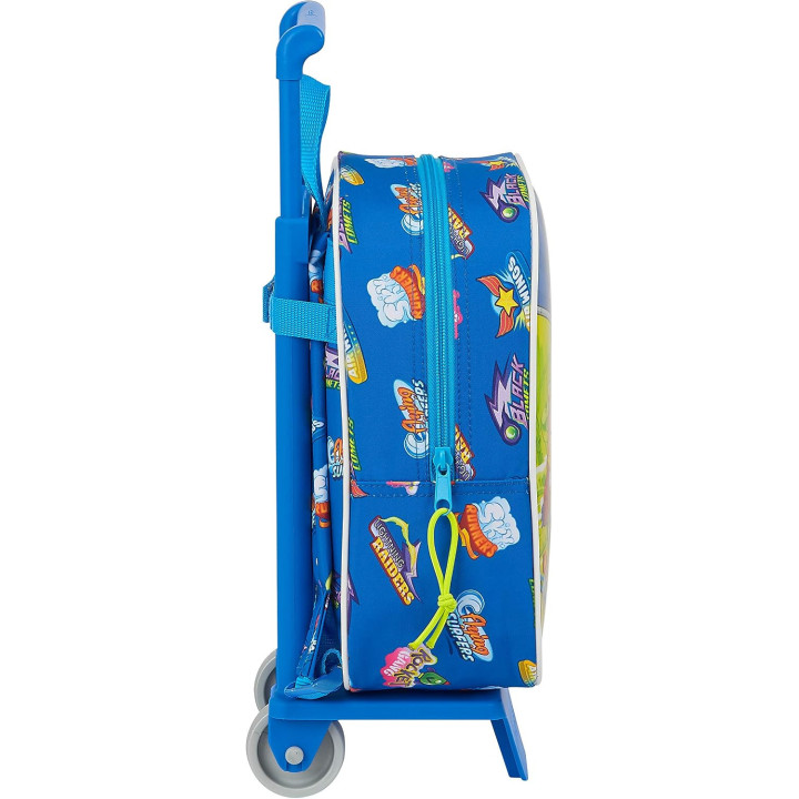 Safta Superzings Serie 5, mochila azul con carro extraíble, 22 × 28 × 10 cm