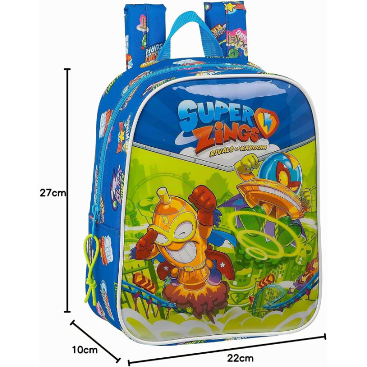 Safta Superzings Serie 5, mochila infantil azul de 22 × 10 × 27 cm