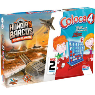 Falomir Coloca 4 y Hundir Barcos, pack de 2 juegos de mesa