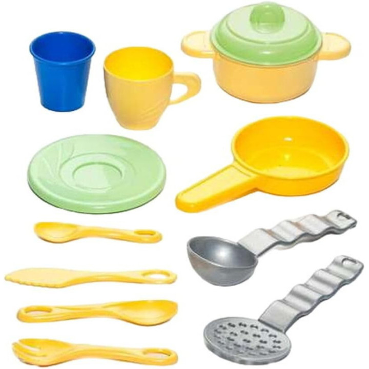 Moltó First Chef, cocina de juguete verde con 12 accesorios