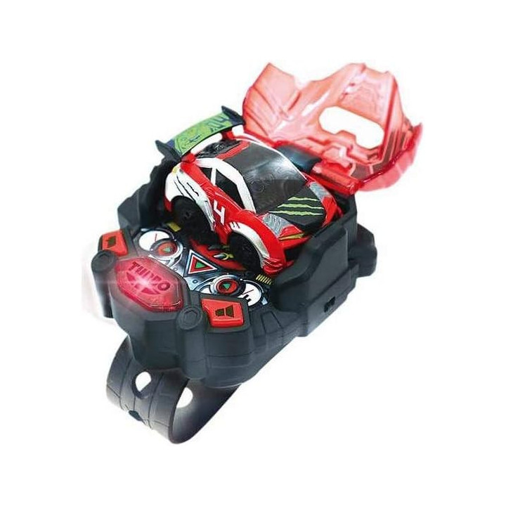 VTech Turbo Force Racers rojo, coche recargable con mando de muñeca en español