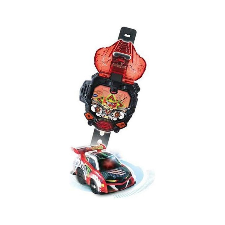 VTech Turbo Force Racers rojo, coche recargable con mando de muñeca en español