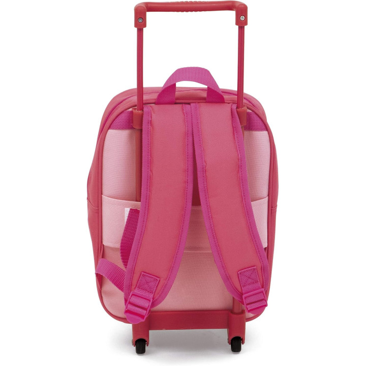 Zaska Flamingo 50510, mochila infantil rosa con ruedas, 36 × 24 × 12 cm
