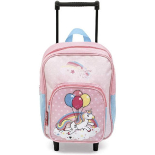 Zaska Unicornio 50504, mochila infantil rosa con ruedas, 36 × 24 × 12 cm