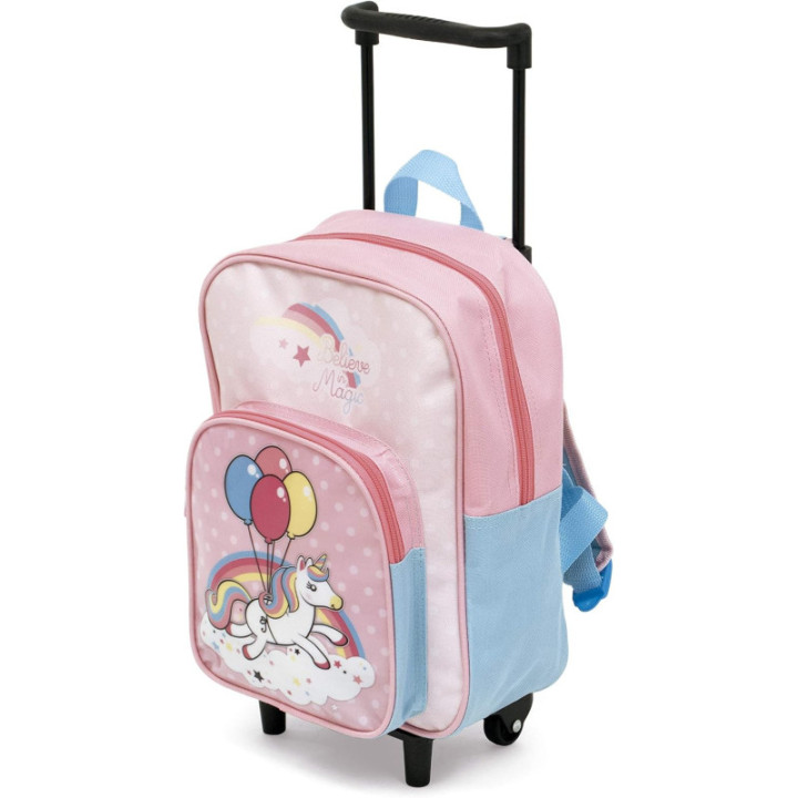 Zaska Unicornio 50504, mochila infantil rosa con ruedas, 36 × 24 × 12 cm