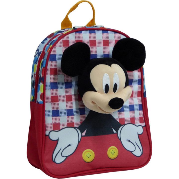 Disney Mickey Mouse, mochila electrónica que habla y graba la voz, 24 × 30 × 9 cm