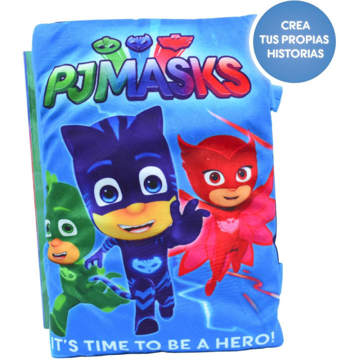 PJ Masks Cife 41179, libro acolchado de historias con 15 figuras de fieltro