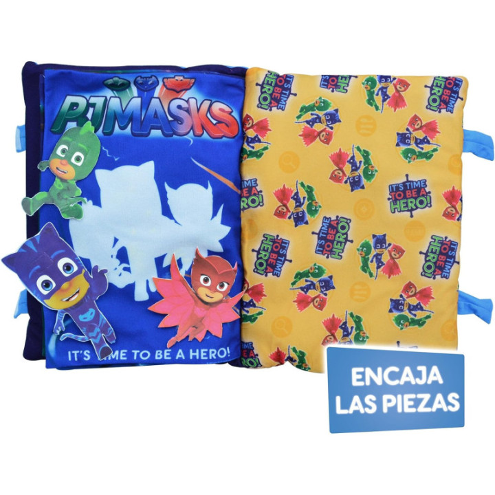 PJ Masks Cife 41179, libro acolchado de historias con 15 figuras de fieltro