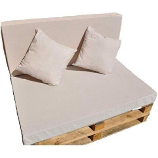 GBLA, conjunto beige de cojines para sofá de palets con respaldo y dos cojines