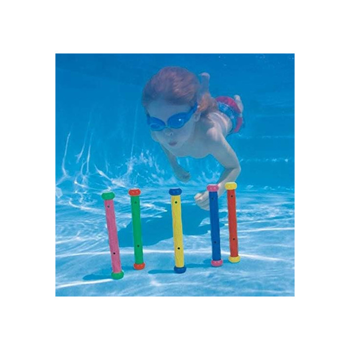 Intex 55504, juego de 5 palos de buceo de colores