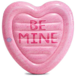 Intex 58789EU Be Mine, colchoneta hinchable corazón de 145 × 142 cm