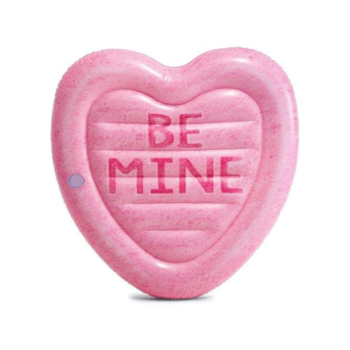 Intex 58789EU Be Mine, colchoneta hinchable corazón de 145 × 142 cm
