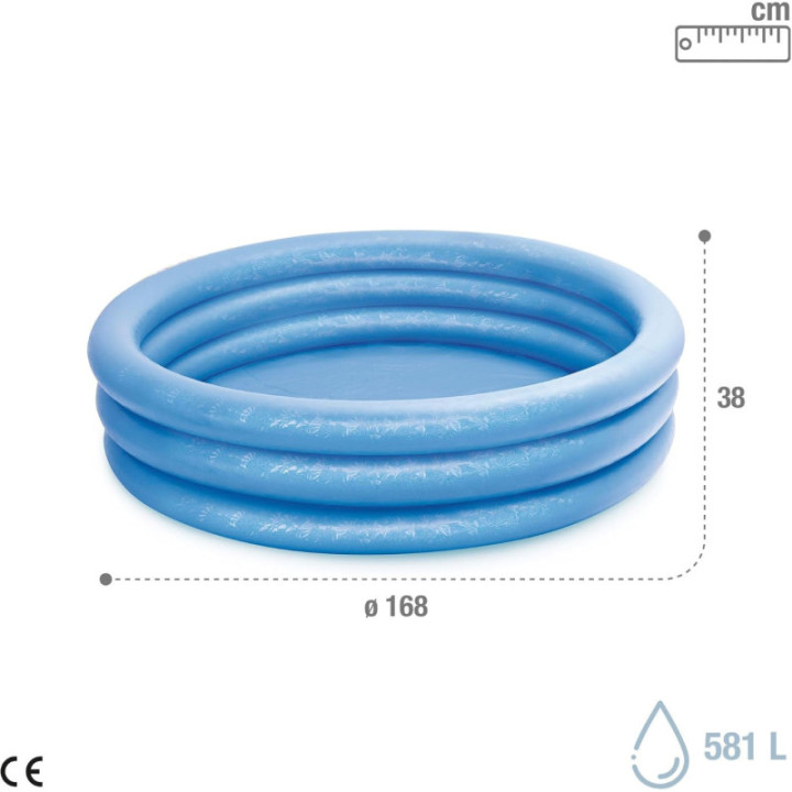 Intex 58446NP, piscina hinchable azul de 168 × 38 cm y 581 litros