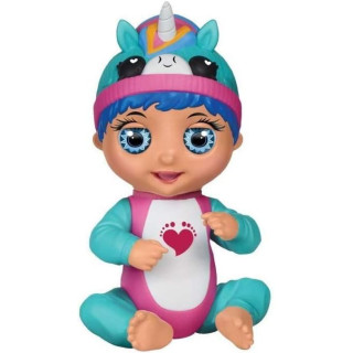 Bandai Tiny Toes Luna unicornio, minimuñeca interactiva de 14 cm, versión francesa