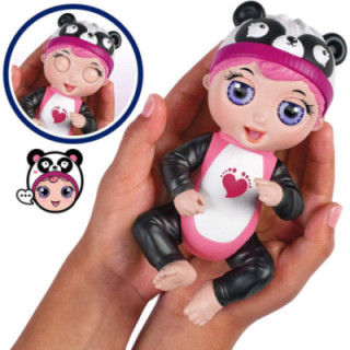 Bandai Tiny Toes panda, minimuñeca interactiva de 14 cm, versión francesa