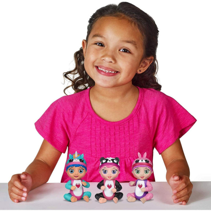 Bandai Tiny Toes panda, minimuñeca interactiva de 14 cm, versión francesa