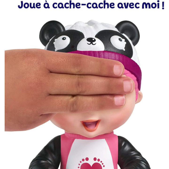 Bandai Tiny Toes panda, minimuñeca interactiva de 14 cm, versión francesa