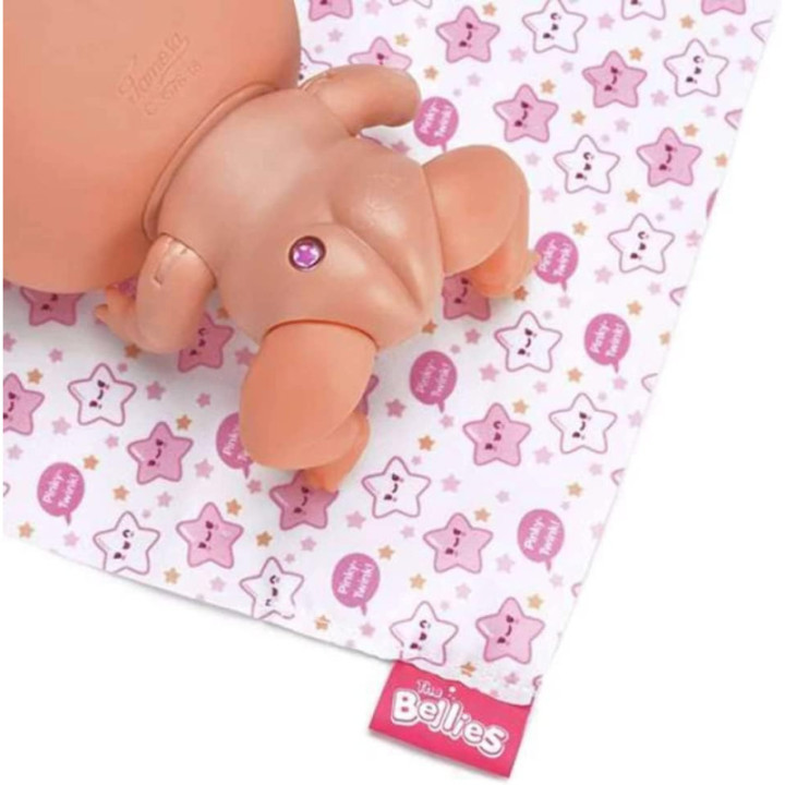 The Bellies Pinky Twink, muñeco interactivo de 17 cm con accesorios