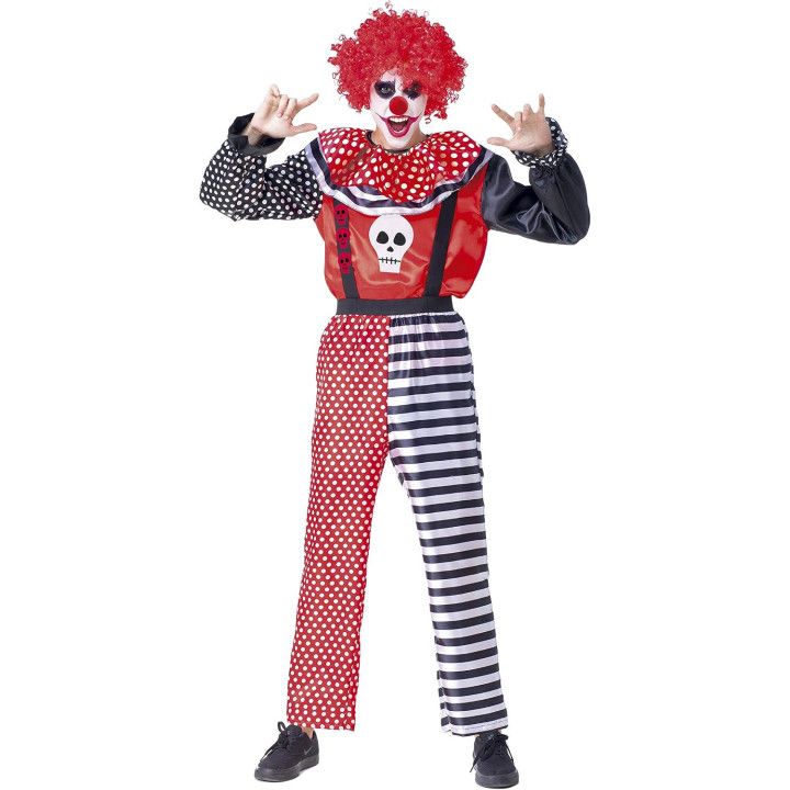 Yuppiyei Payaso Macabro, disfraz de adulto talla M/L