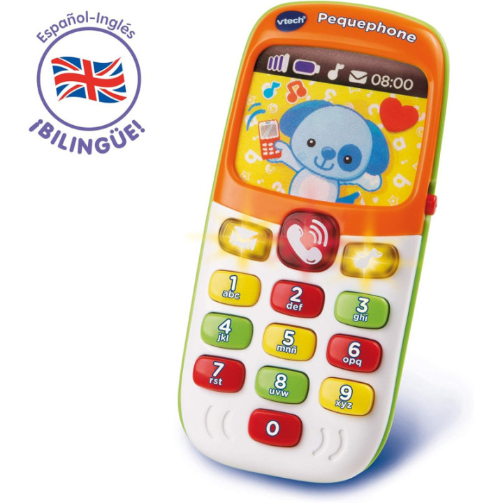 VTech Baby Pequephone 138147, teléfono bilingüe en español e inglés