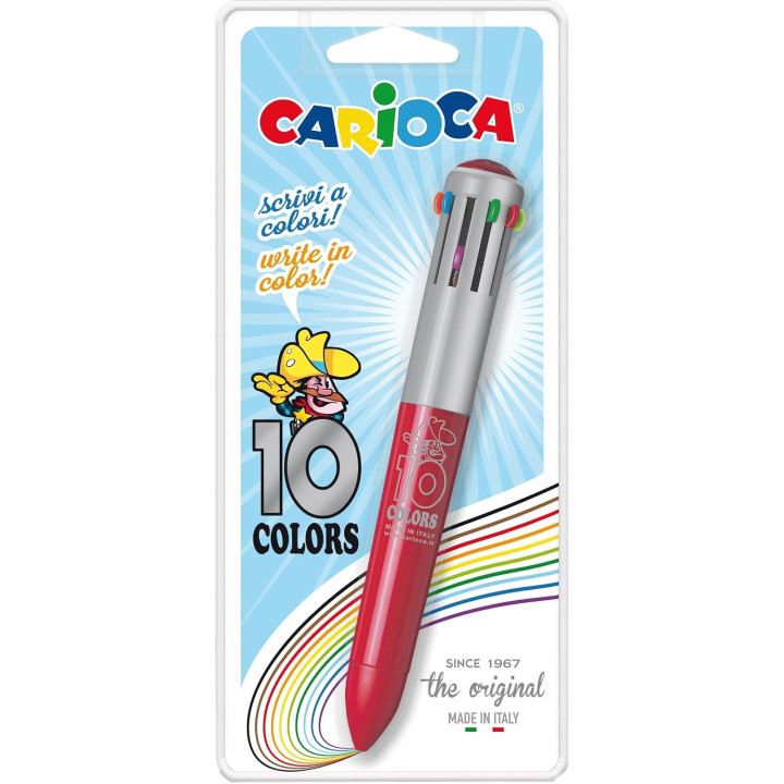 Carioca 41501, bolígrafo automático de 10 colores